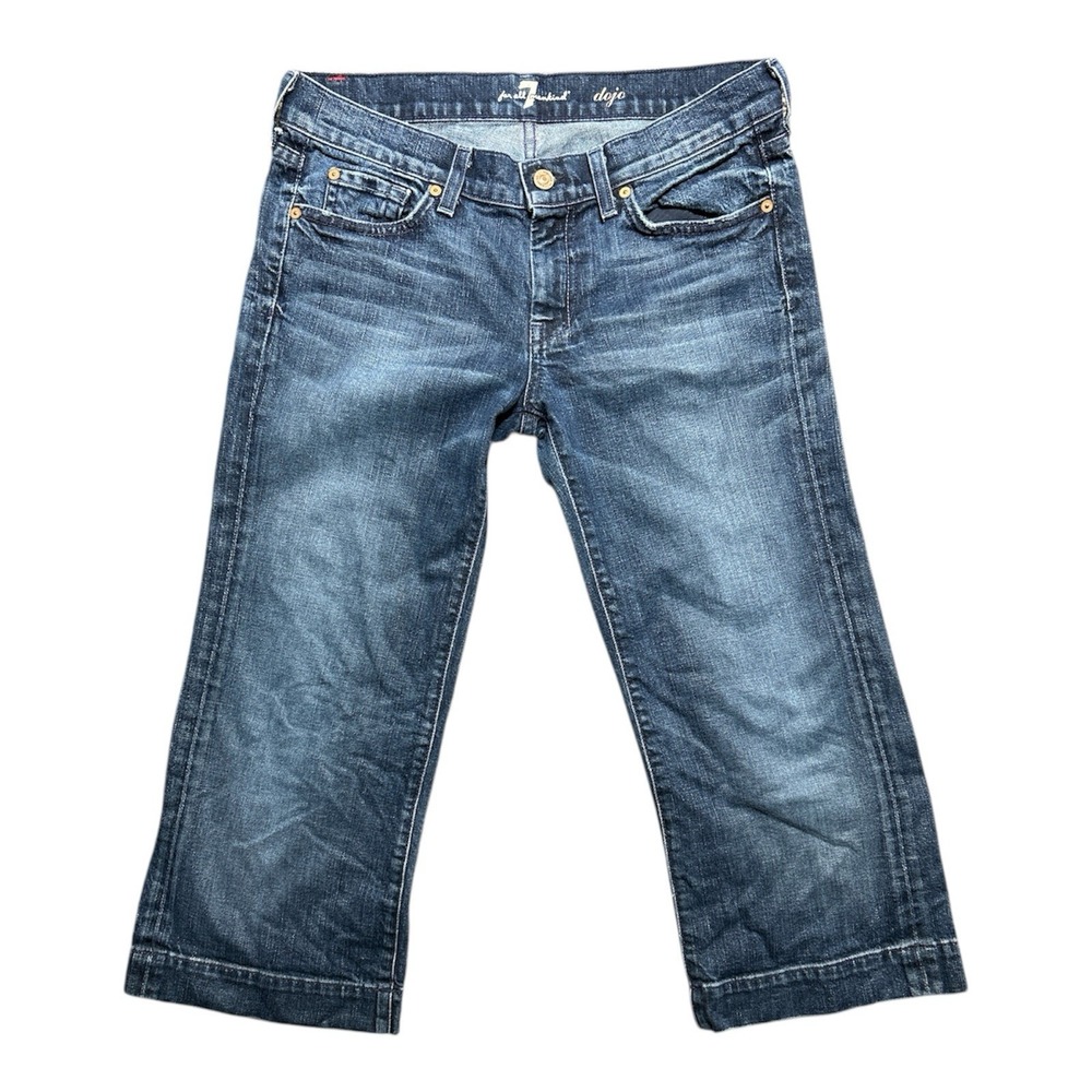 7 For All Mankind Women's Cropped Ankle Jeans - Medium Blue Wash